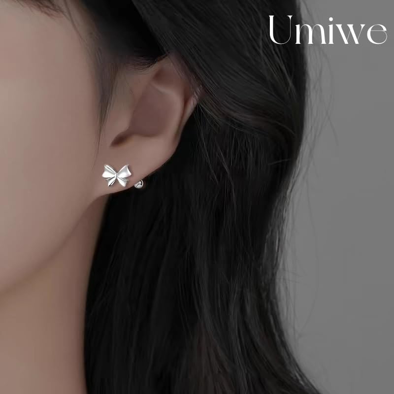 ピアス つけっぱなし レディース セカンドピアス S925シルバー 金属アレルギー対応 小さめ プラチナメッキ 両耳 可愛い リボンネジ式