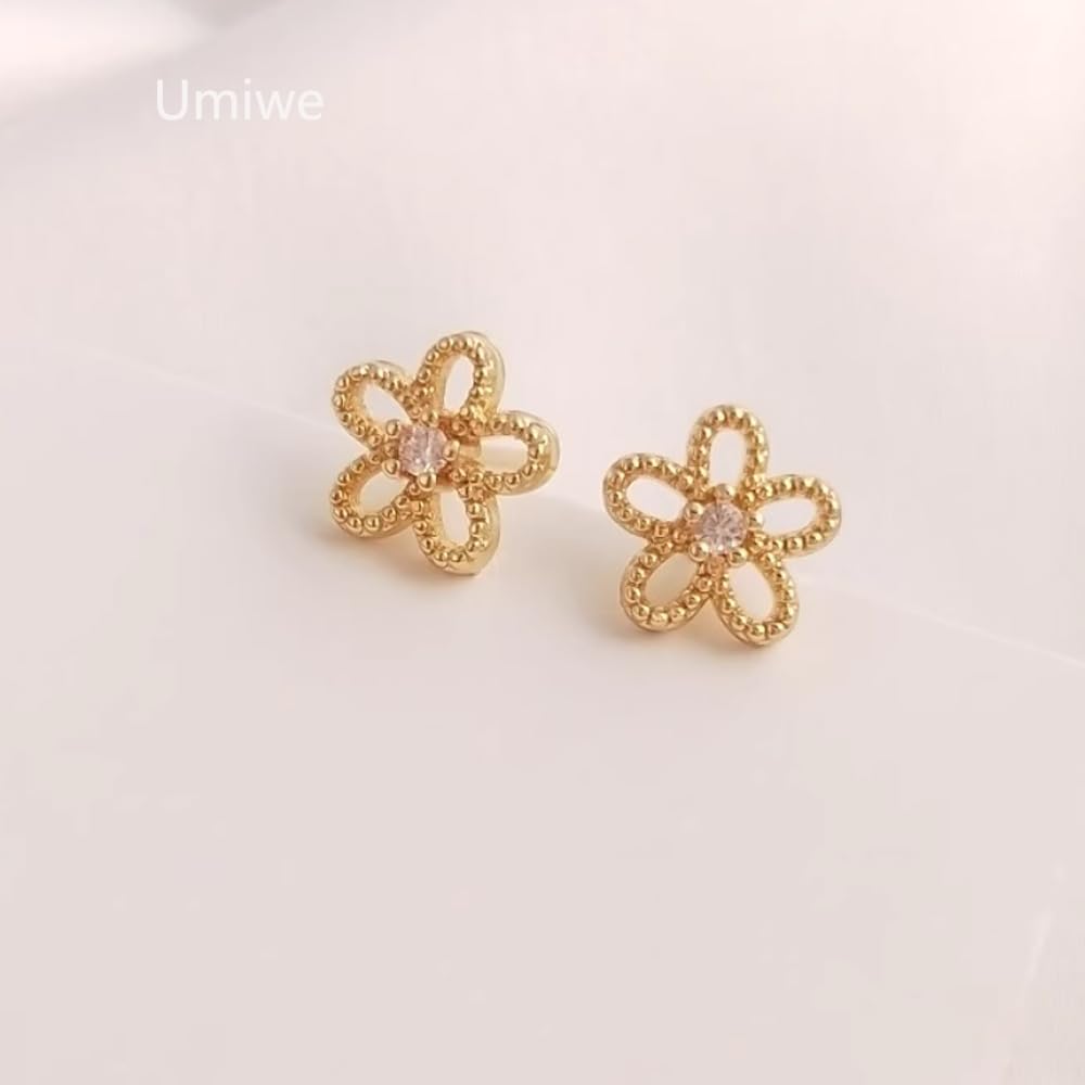 ピアス つけっぱなし レディース セカンドピアス S925シルバー 金属アレルギー対応 小さめ プラチナメッキ 両耳 可愛い 花 ピアス